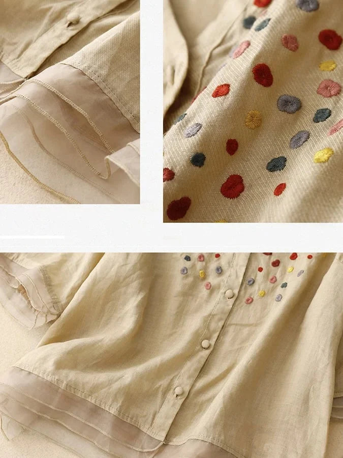 Pure Cotton Elegant Embroidered Shirt