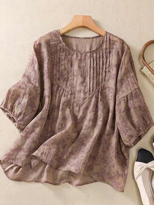 Pure Cotton Elegant Floral Printed Top