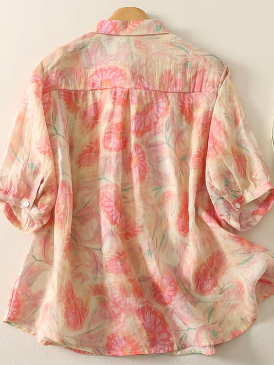 Comfort Fit Pure Cotton Printed Casual Shirt🌸