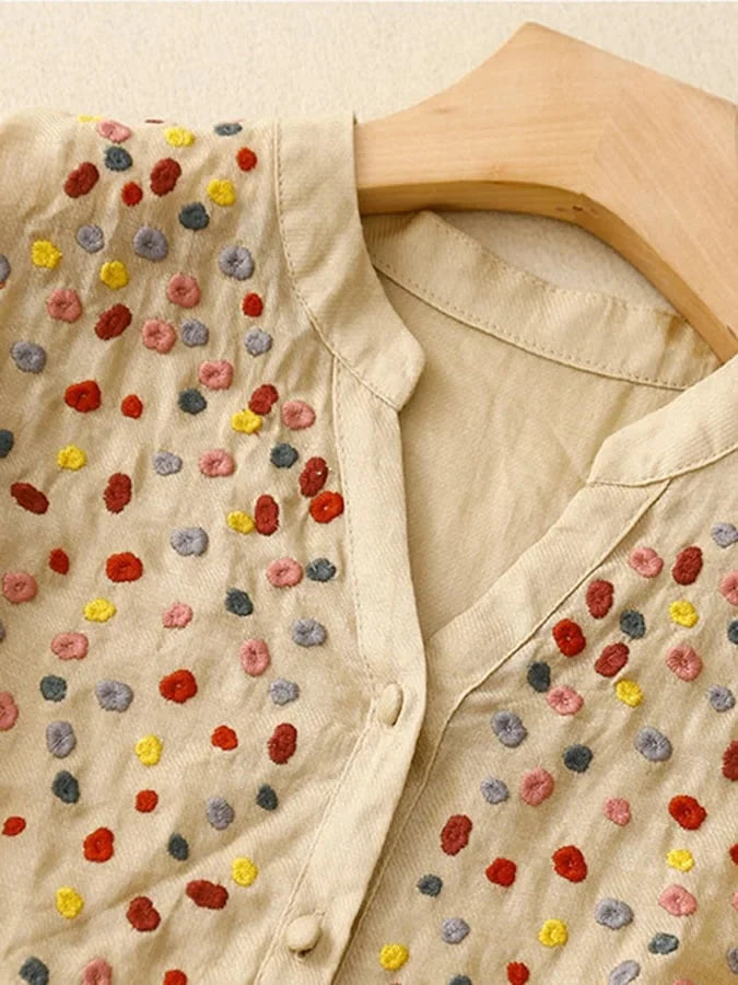 Pure Cotton Elegant Embroidered Shirt