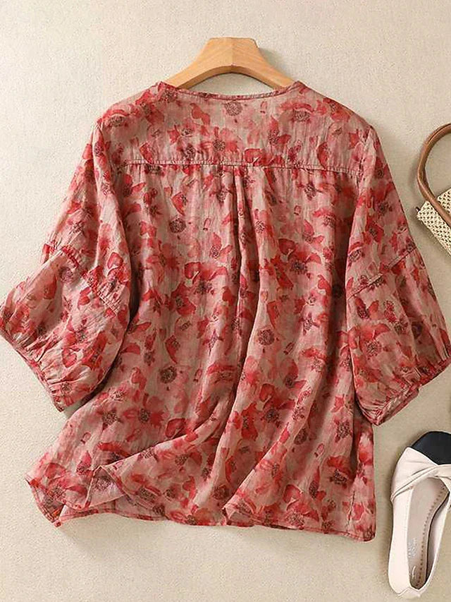 Pure Cotton Elegant Floral Printed Top
