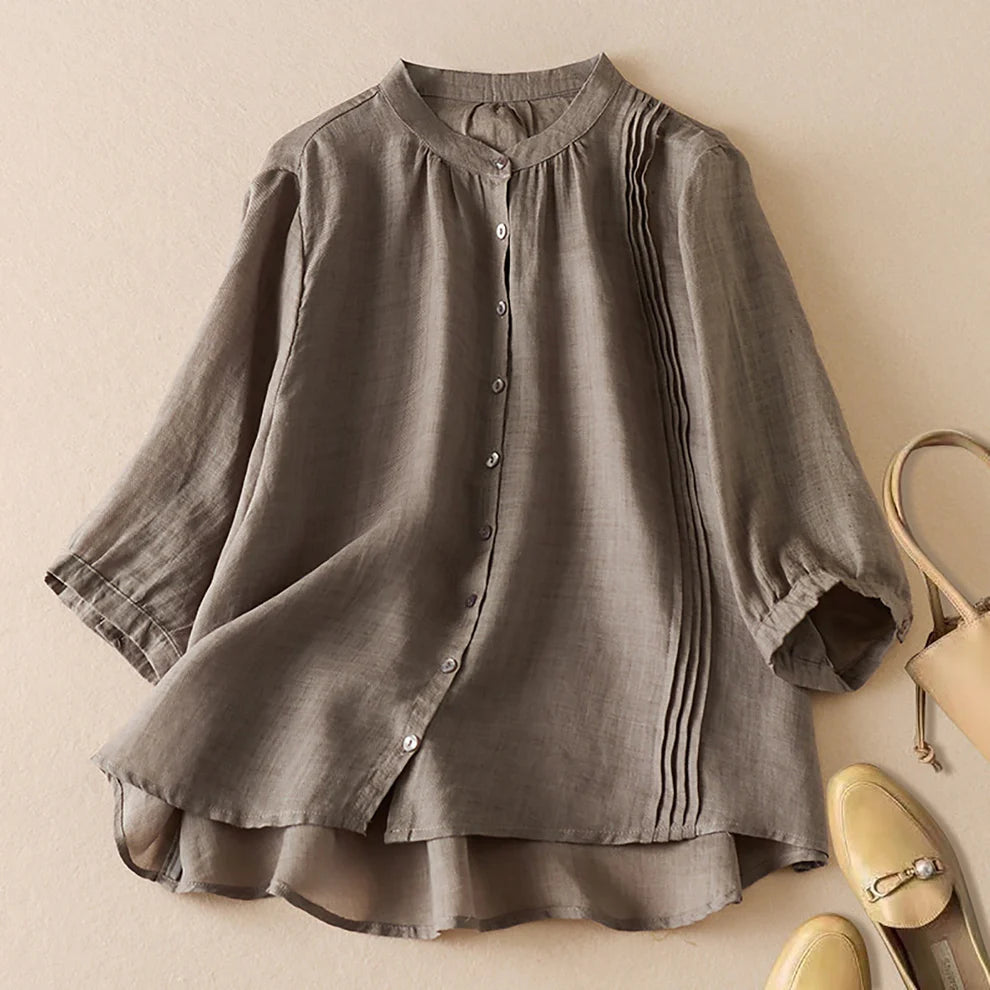 Stylish Pure Cotton Pleated Casual Shirt