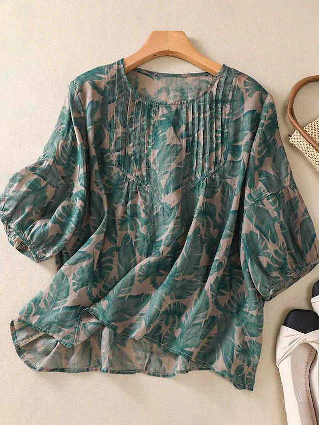 Pure Cotton Elegant Floral Printed Top