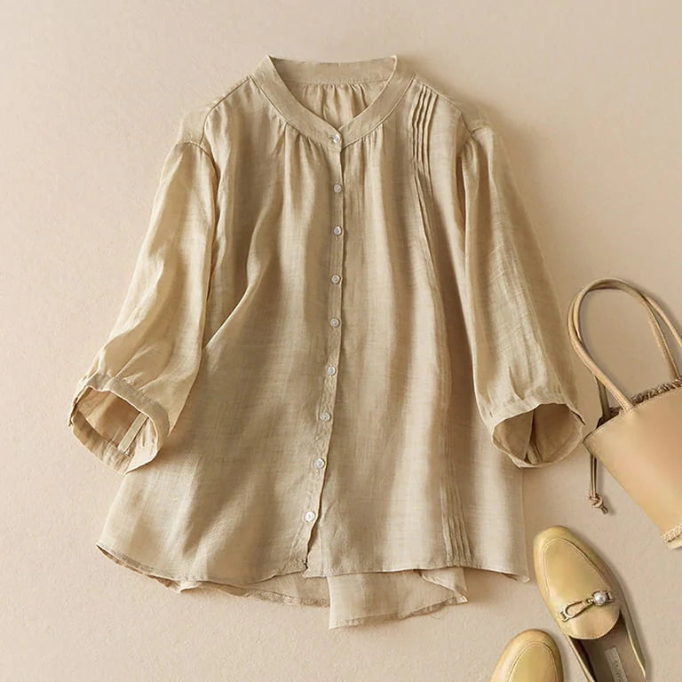 Stylish Pure Cotton Pleated Casual Shirt