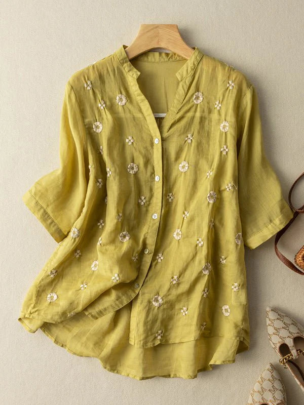 Pure Cotton Embroidered Shirt